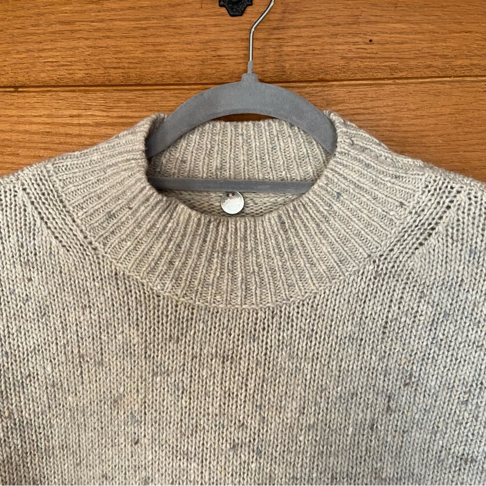 Margaret O'Leary gray mockneck wool alpaca blend sweater - Picture 4 of 8